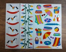 Vtg Mrs. Grossman's Sticker Lot Full Partial Sheets Beach Christmas Horse S38