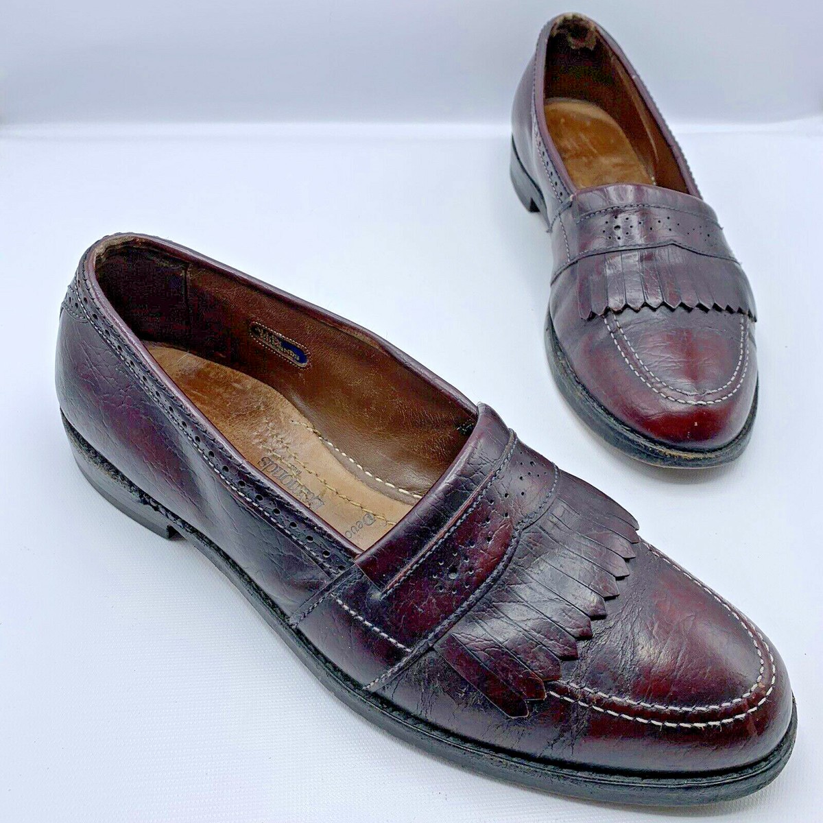 Brand New Allen Edmond loafers, size 11B Size 8.5 C - 80s/90s Kiltie Loafer With Braided Laces by  main image 3