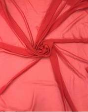 Red Sheer High Multi Chiffon Solid Fabric, 100 Polyester 58" wide