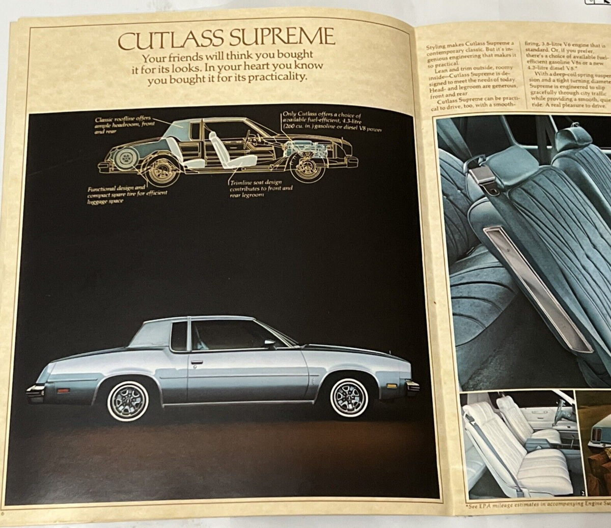 1979 Oldsmobile Olds Cutlass Supreme Salon 442 Sales Brochure