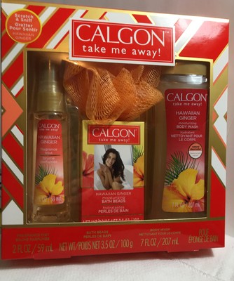 Calgon Hawaiian Ginger By Calgon Take Me Away 4 Piece Gift Set Body Wash Beads Ebay