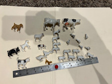 Vintage Plastic Farm Animals Lot of 27 Cows, Pigs, Chicken Sheep
