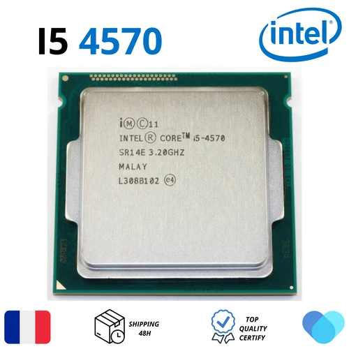 Processeur CPU Intel Core I5-4570 3.20Ghz 6Mo 5GT/s FCLGA1150 Quad Core SR14E