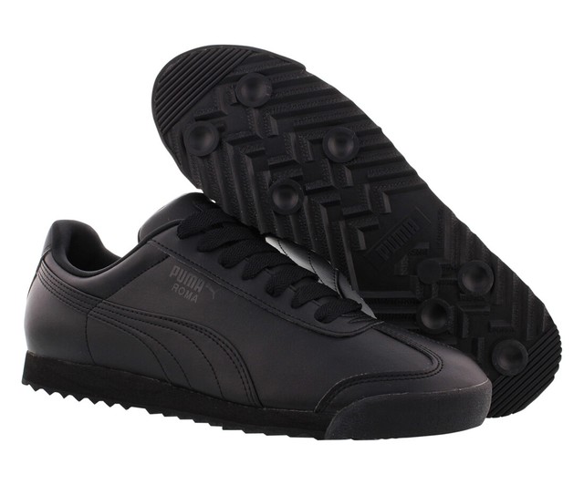 black puma roma shoes