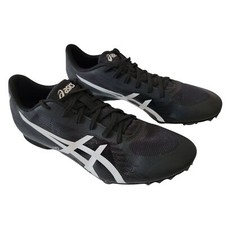 NEW ASICS Hyper MD Track  Field Shoes Unisex Sz 9 Black White Sport Outdoor