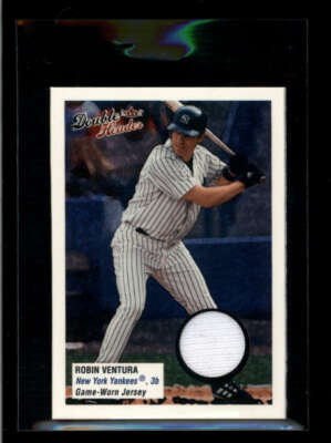 ROBIN VENTURA 2003 FLEER DOUBLE HEADER MINI USED WORN JERSEY AK1388 ID: 676400