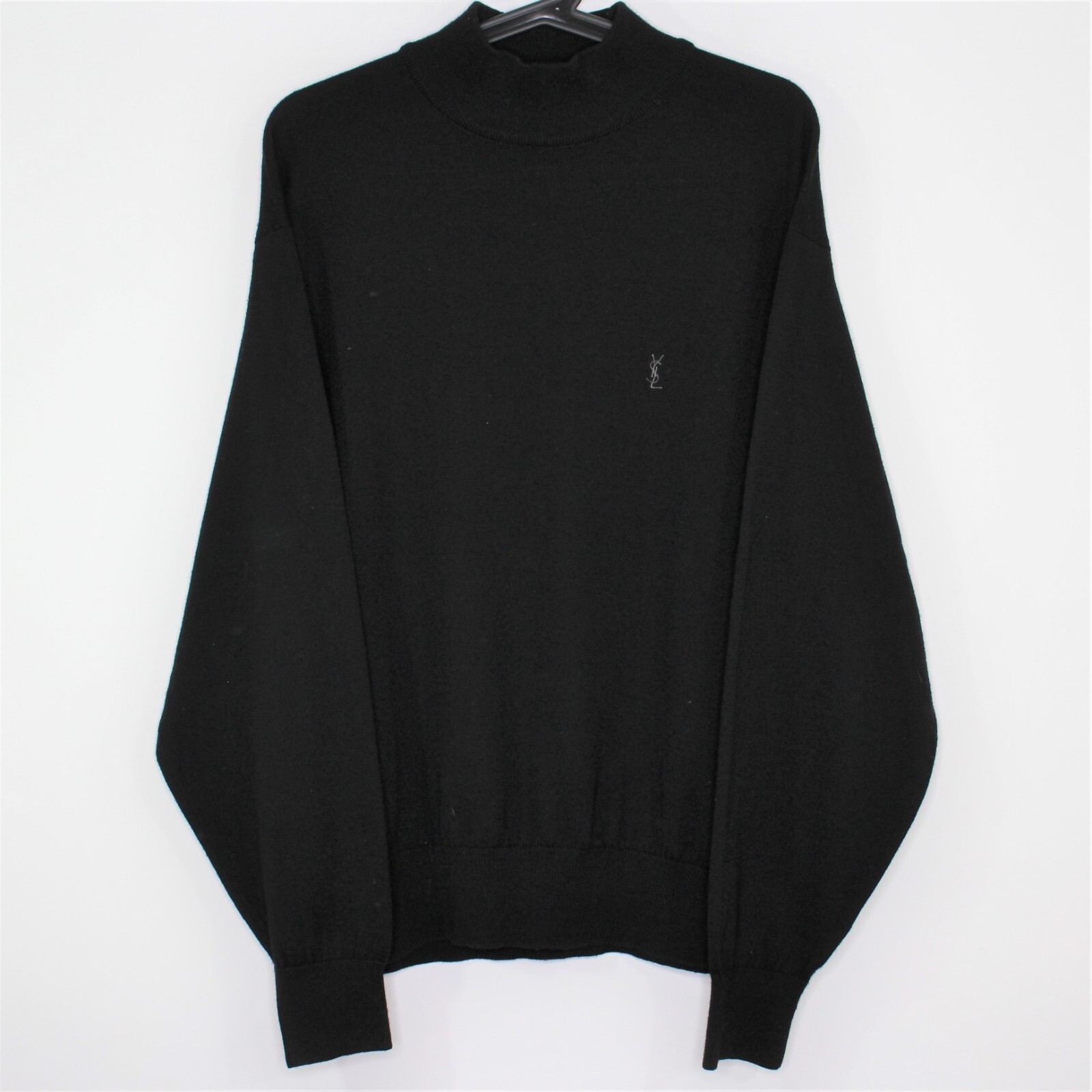 YSL Yves Saint Laurent Men Embroidered Wool Turtle Neck Sweater Japan Rare  N1086 | eBay
