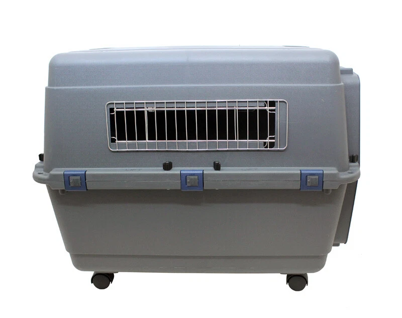 XL Stabile Hunde Transportbox Transportbox 100.0 x 67.0 x 75.0 cm Hunde Box Grau - Bild 4 von 4