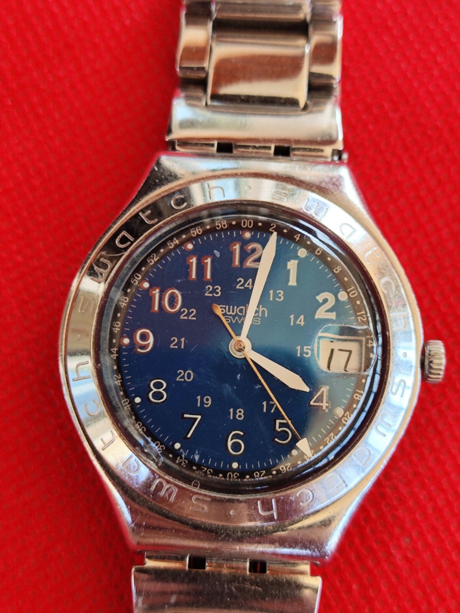 Swatch Swiss Stainless Steel Watch AG 1993 - Navy Blue _3344 | eBay
