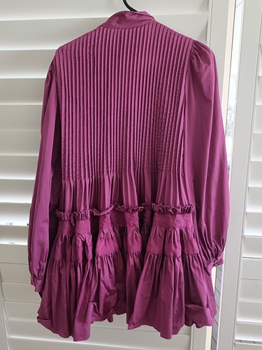 Aje Run Free magenta fuschia smock mini dress - size 8 - Picture 7 of 7