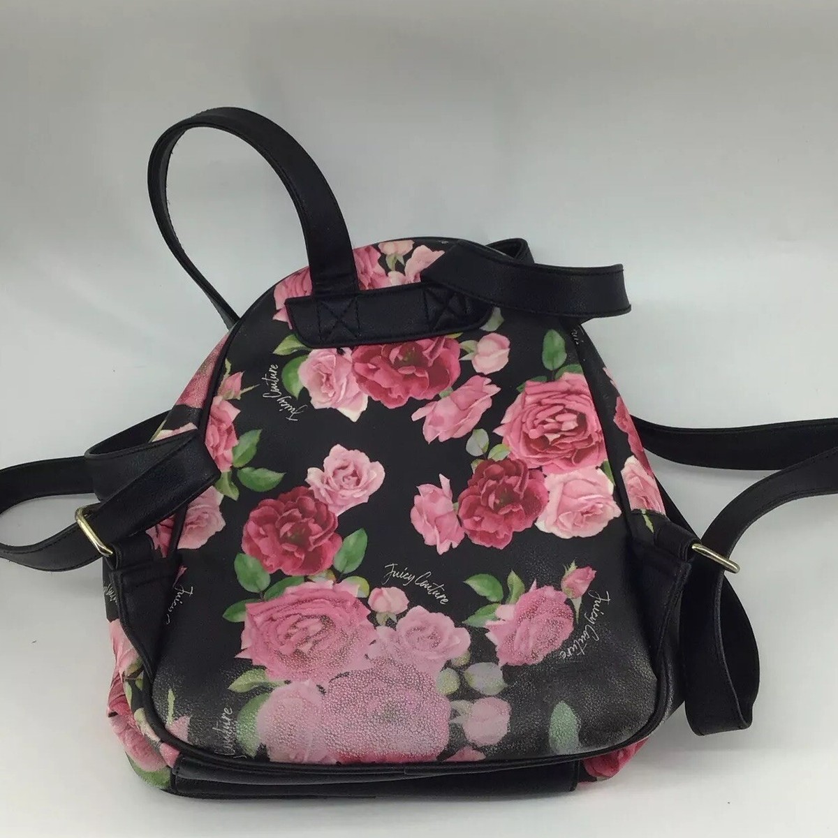 Juicy Couture Black Floral Rose Mini Backpack Y2K Pink Roses Bag Purse OSFA Juicy Couture Floral Rose Art Mini Backpack | Mercari main image 2