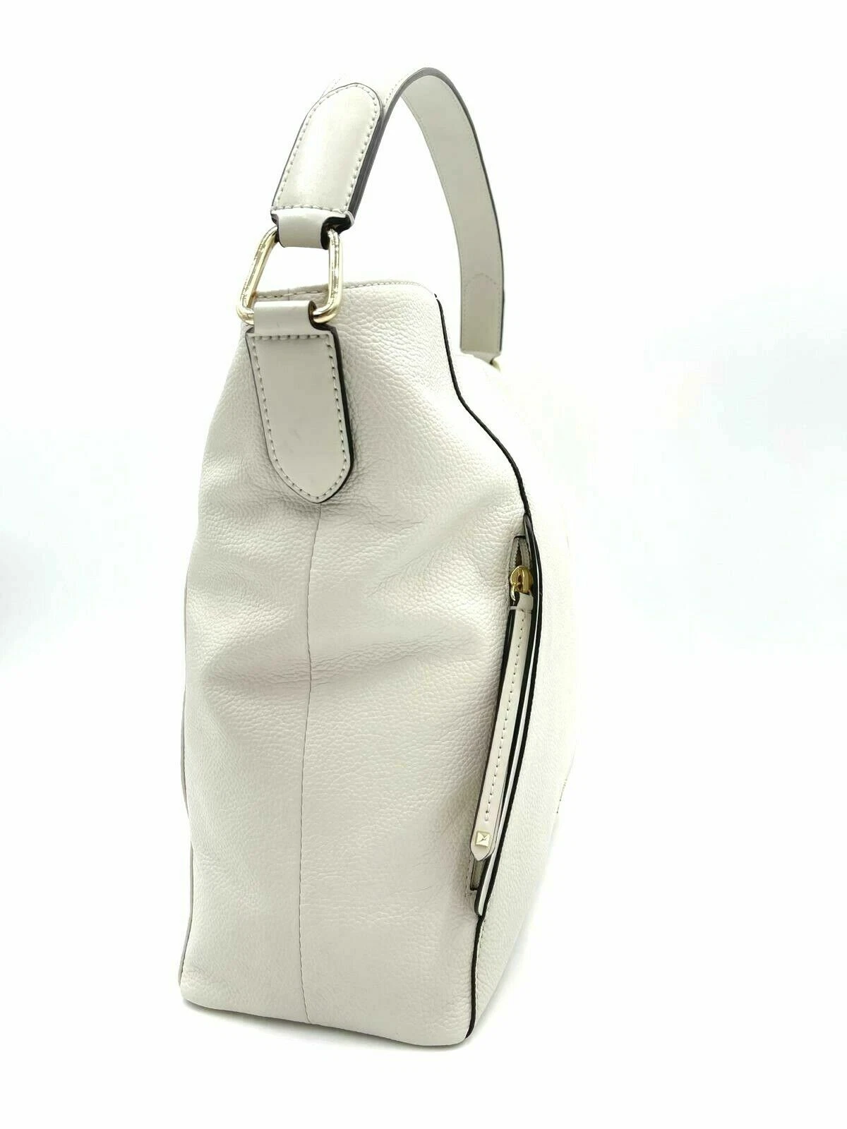 NUOVA BORSA A MANO MICHAEL KORS OFF WHITE IN PELLE GRANDE ZIP HOBO $328
