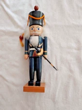1988 Enesco Nutcracker Soldier, Blue, 12", Wood, Ex Condition