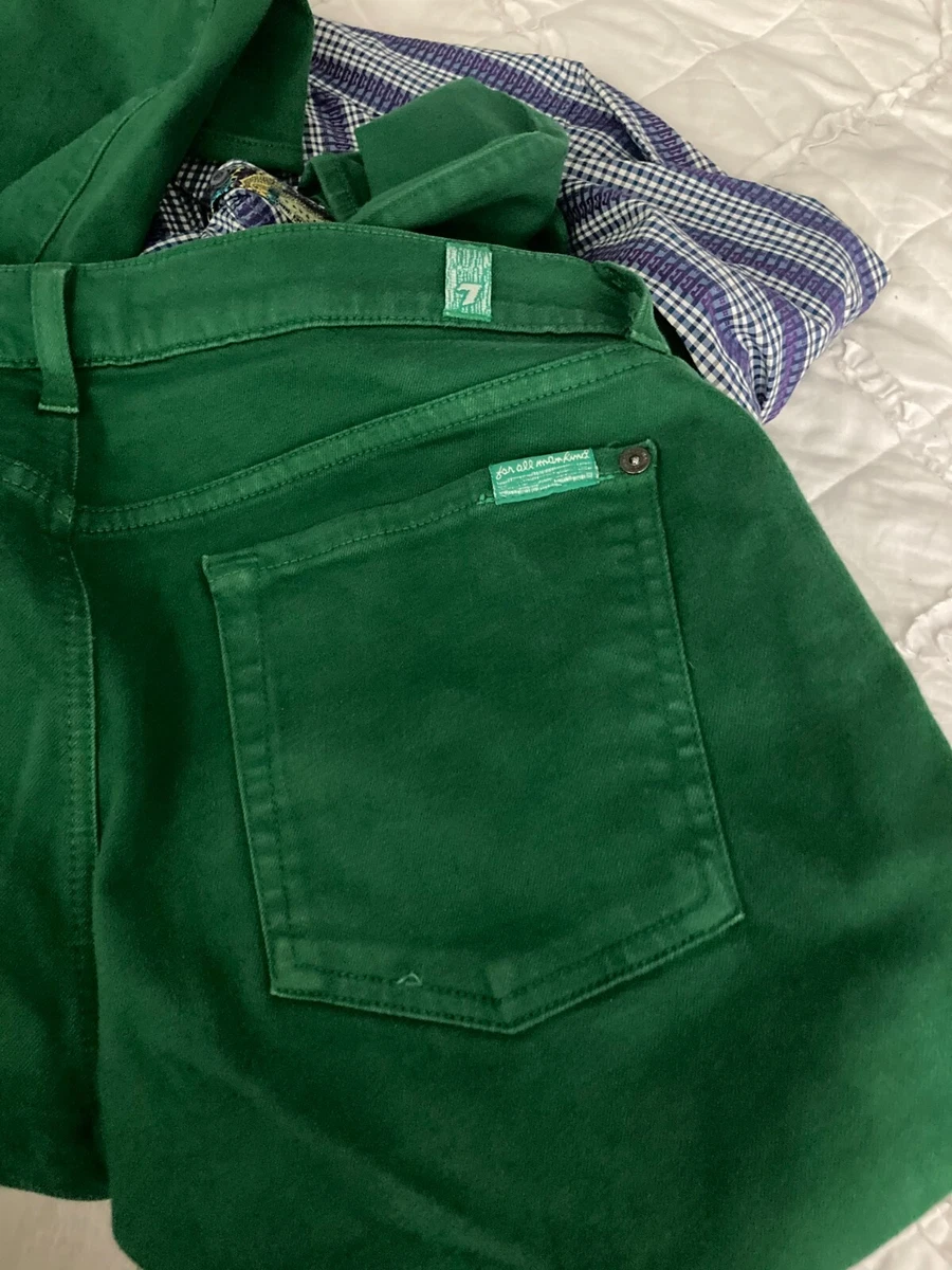 7 for all Mankind green jeans the skinny denim men s adult 31 x 32 31x32
