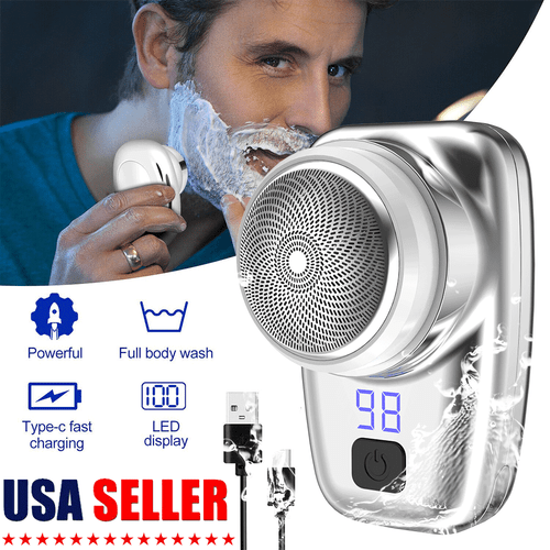 Afeitadora eléctrica USB de lámina 4D afeitadora recortadora de barba máquina de afeitar de cabello USA STOCK - Imagen 15 de 25