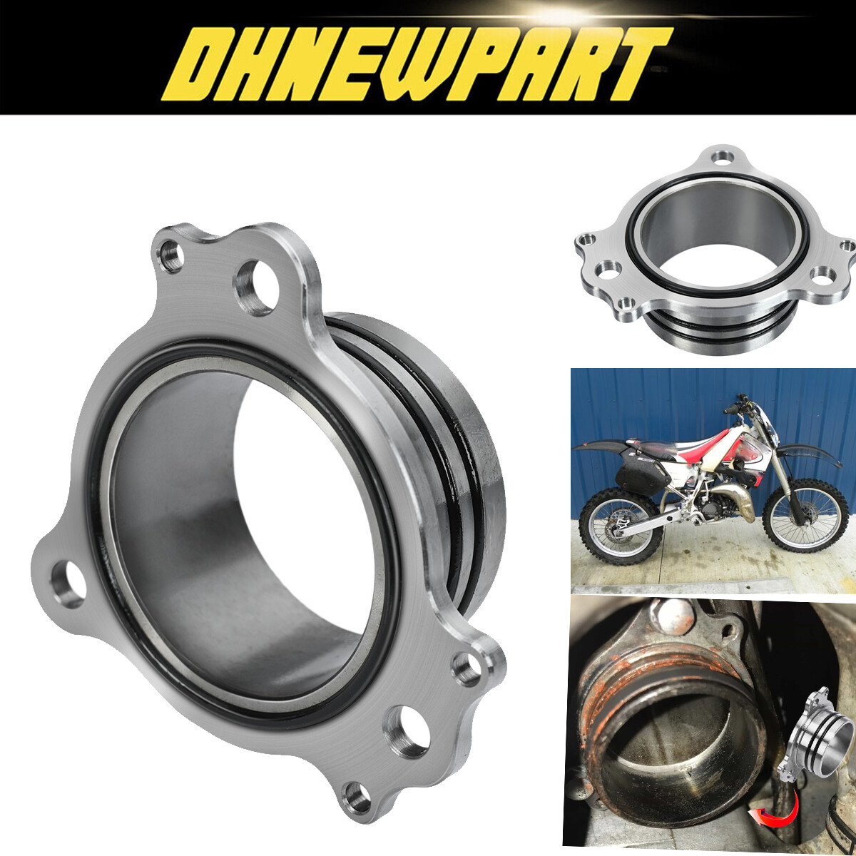 19902002 For Honda CR125 CR125R Exhaust Pipe Flange Mount Holder Joint