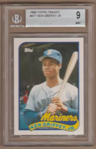 KEN GRIFFEY JR. 1989 Topps Traded Rookie Card #100T SP RC Graded BGS 9 (MINT)
