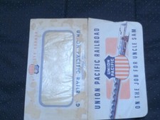 Vintage 1945 WWII Era Union Pacific Railroad Ticket Envelope