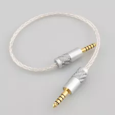 8 Core Silver Plated 4.4mm Balanced Male to 4.4mm Male Plug Audio Adapter Cable