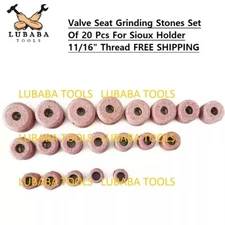 Valve Seat Grinding Stones Set Of 20 Pcs For Sioux Holder 11/16" Thread INDIA