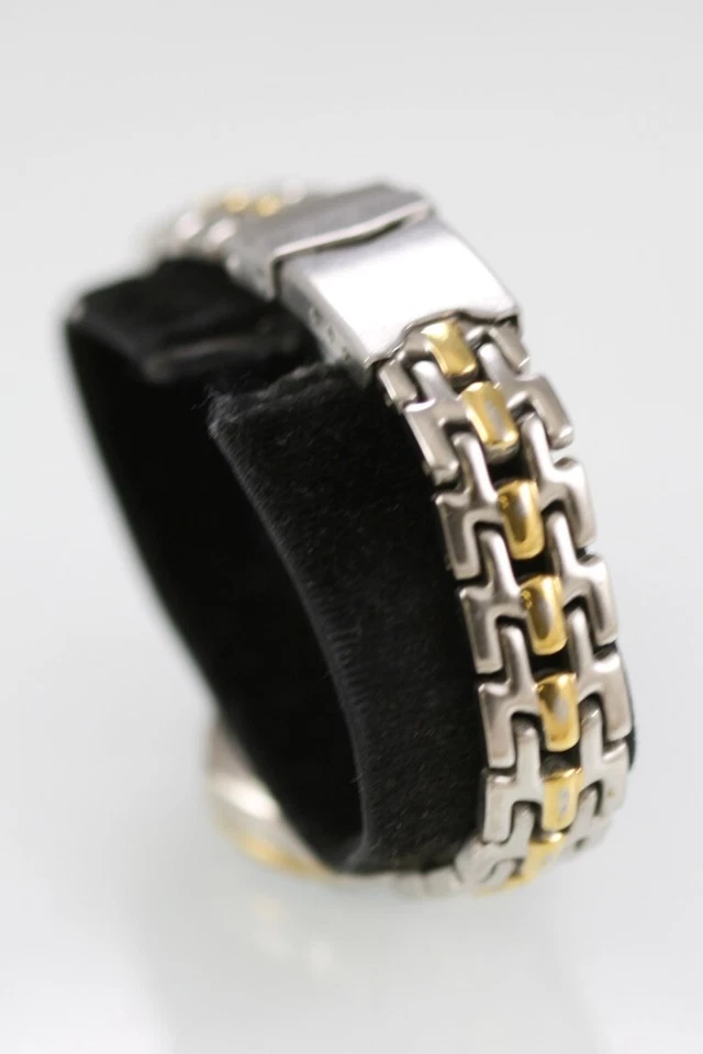 Reloj Reliquia Húmedo Mujer Plata Oro Acero Inoxidable 50m Batería Fecha Cuarzo Azul Foto 3 de 4