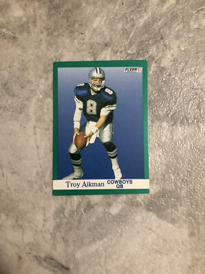 1991 Fleer NFL Football Card #228 Troy Aikman DALLAS COWBOYS HOF