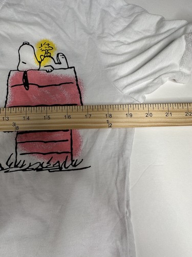 PEANUTS Snoopy & Woodstock T-shirt White Medium 7-9 - Picture 6 of 7