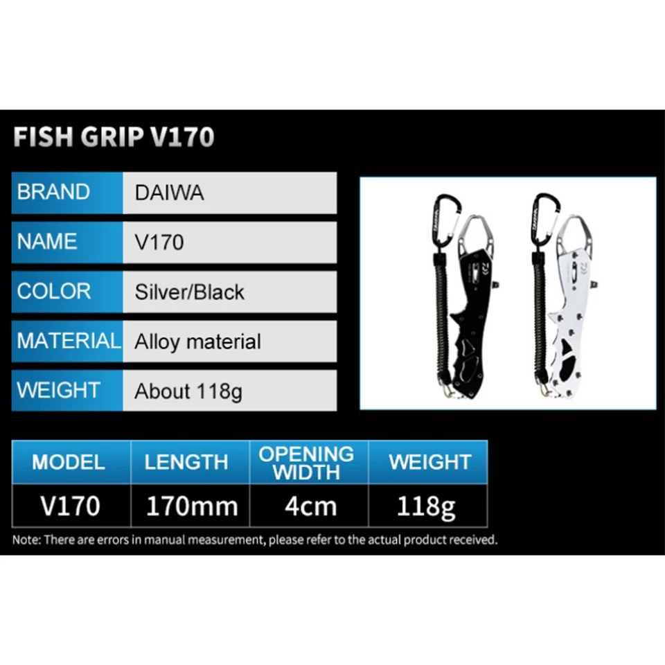 Agarre de pesca Daiwa V130 V170 aleación de aluminio agarre labial gancho aparejos de pesca herramienta Foto 3 de 4