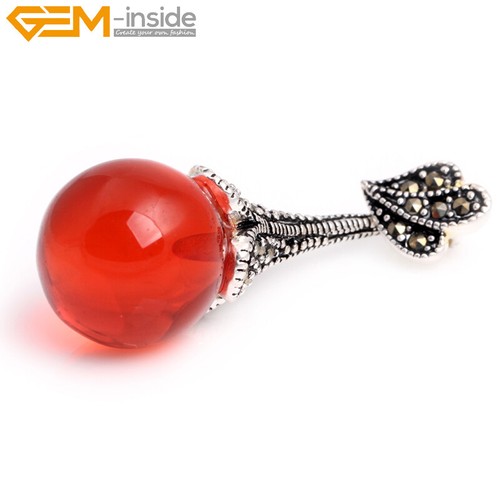 Tibetan Marcasite Silver Plated Assorted Color Stone Jewelry Necklace Pendant - Picture 28 of 41