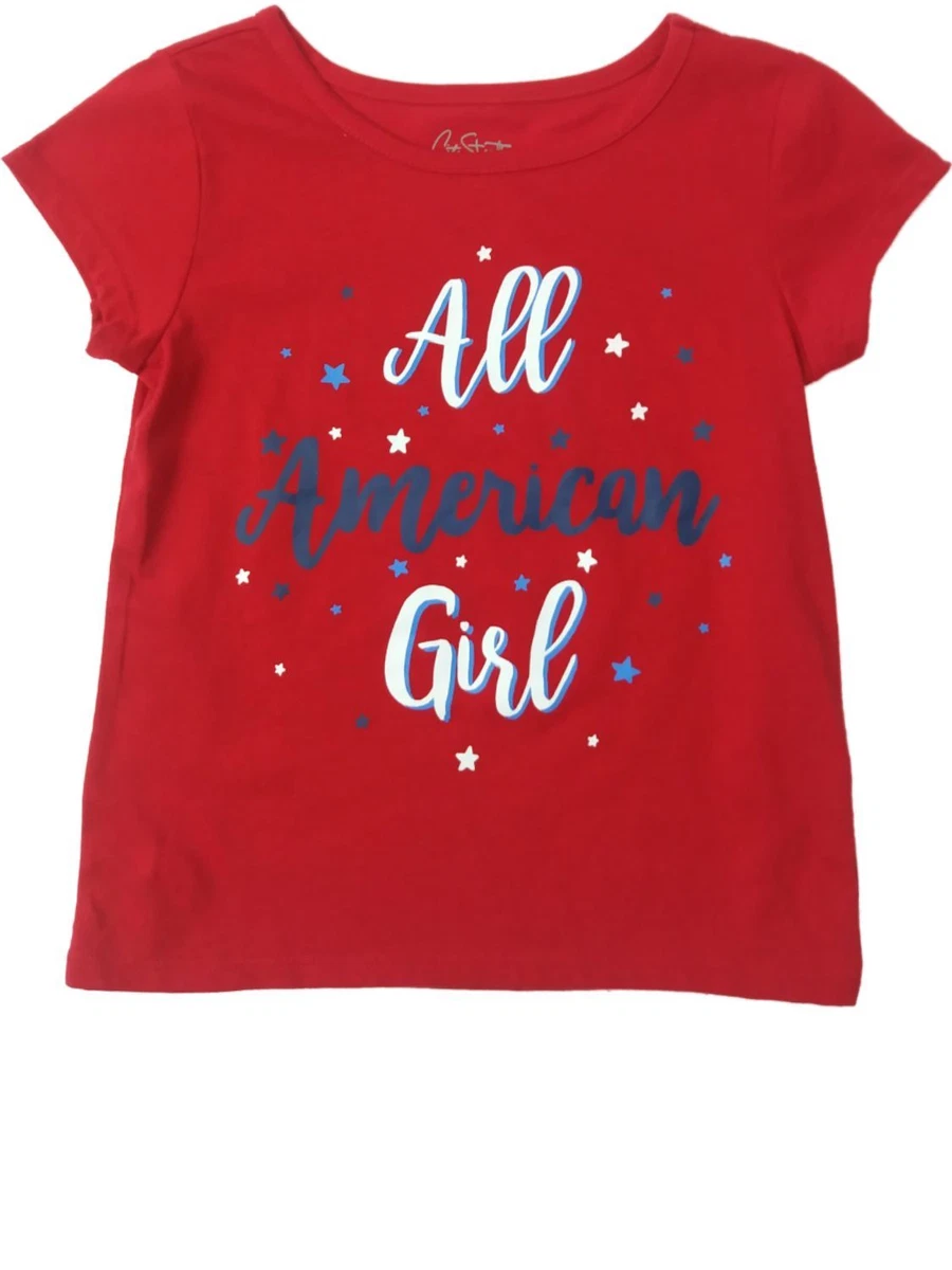 Toddler Girls Red All American Girl Patriotic Fourth Of July