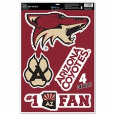 ARIZONA COYOTES MACBOOK LAPTOP MULTI USE REMOVABLE REUSABLE DECALS NEW 👀