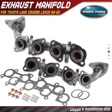 2x Left & Right Exhaust Manifold w/ Gasket for Toyota Land Cruiser Lexus 98-05