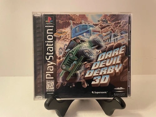 Dare Devil Derby 3D (Sony Playstation, PS1) Complete w/Manual Tested Working