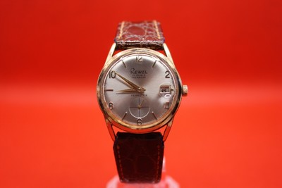 REWEL, vintage gold plated watch, manual winding '50-'60 serviced in 2020,  Swiss | eBay