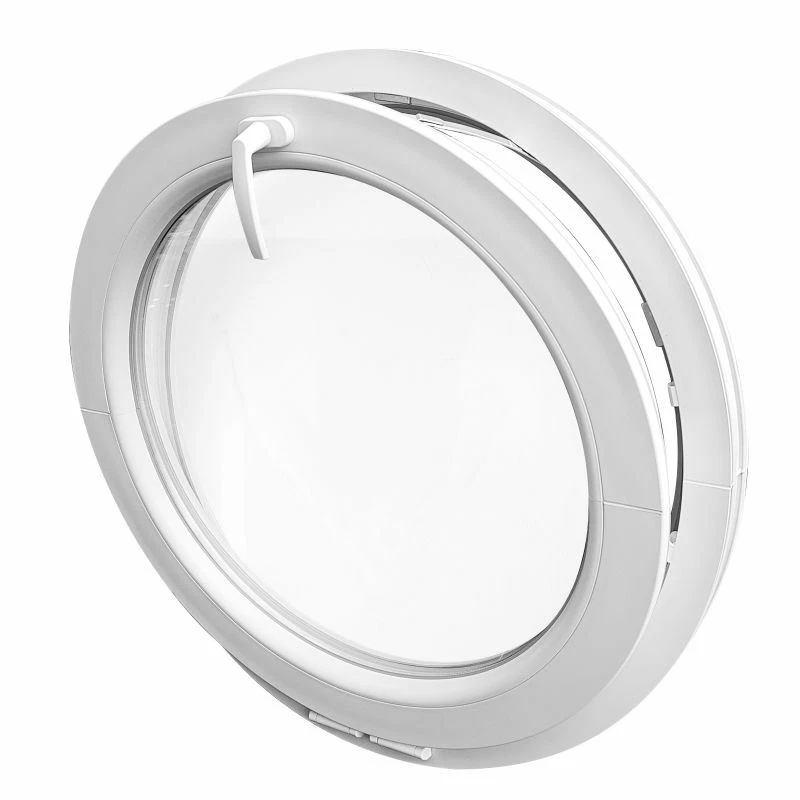 Ventana redonda oscilante de PVC blanco VEKA