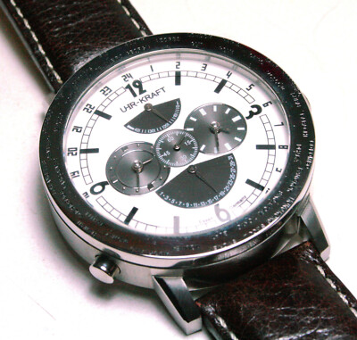 【特価】UHR KRAFT ウワークラフト デュアルタイマー　27114/1 ドイツ製 世界限定『UHR-KRAFT』(ウーア・クラフト) DAY-DATE