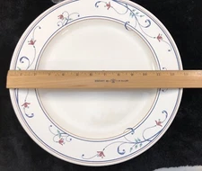 Mikasa Intaglio Annette 12” Chop Plate Serving Platter Scrolls Red Blue Flower