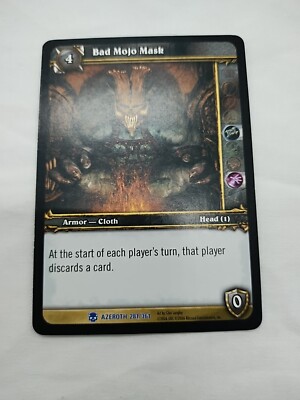 Bad Mojo Mask Wow TCG Azeroth Rare 281/361
