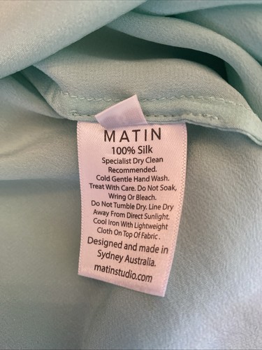Matin pale blue silk slip dress size 8 - Picture 12 of 18