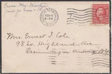 New York Hudson Term. Sta. 1910 machine  1908-1922  Mourning cover.