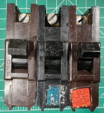 Lot of 3 Federal Pacific Stab-Lok FPE 15, 30, 50 Amp 1 Pole Thick Type NA 120V