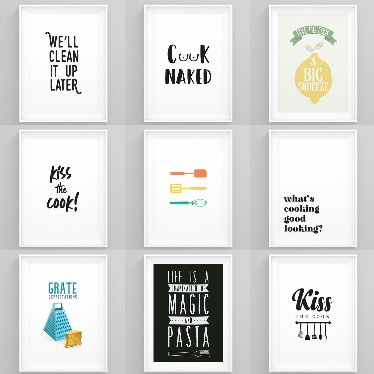 Funny Kitchen Quotes Kitchen Prints Kitchen Decor A5 A4 A3 