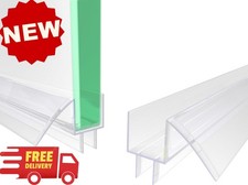 Paquete de 2 burletes inferiores para puertas de ducha sin marco de 10 mm 3/8"