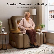 22" Power Lift Recliner Chair,Massage,Heat, Adjustable Reclining Chair,Ergonomic