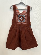 Matilda Jane Just Imagine Arya Girls Micro Cord Embroidered Jumper Dress Size 4