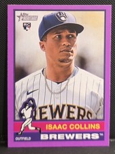2025 Topps Heritage - Isaac Collins #78 Light Purple Border (RC) (SP)