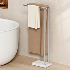 Standing Towel Racks for Bathroom, 2-Tier Towel Stand for Bathroom Floor with...