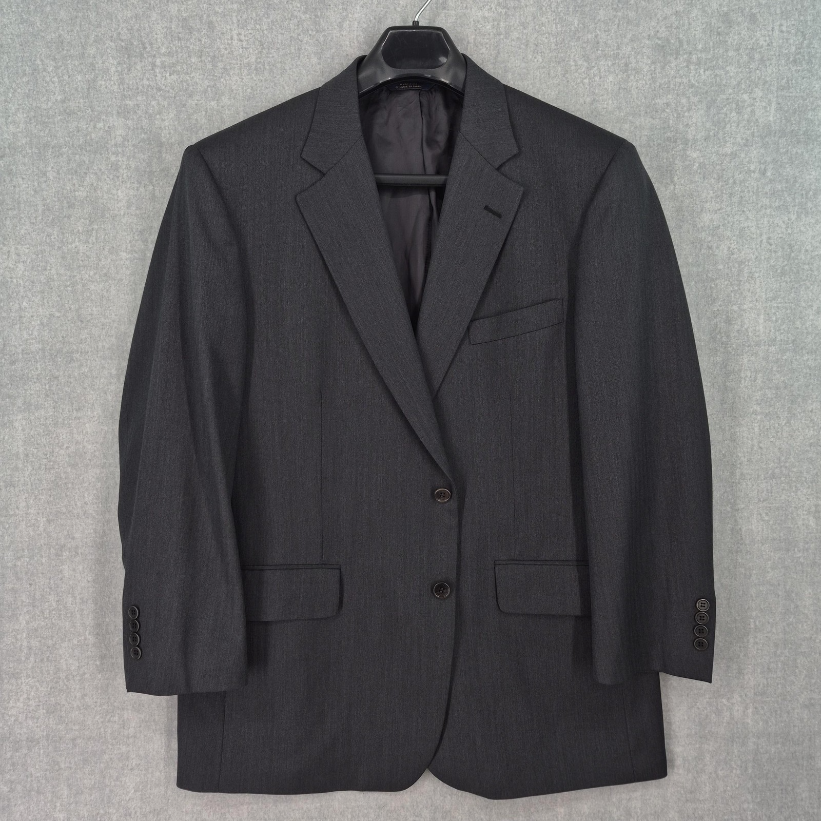 Brooks Brothers Blazer Men 44R Gray Herringbone Wool Bemberg 1818 Madison Saxxon