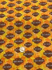 Custom Made, 1 Yard HARLEY DAVIDSON HD Motorcycle Cotton Fabric 36 x 56