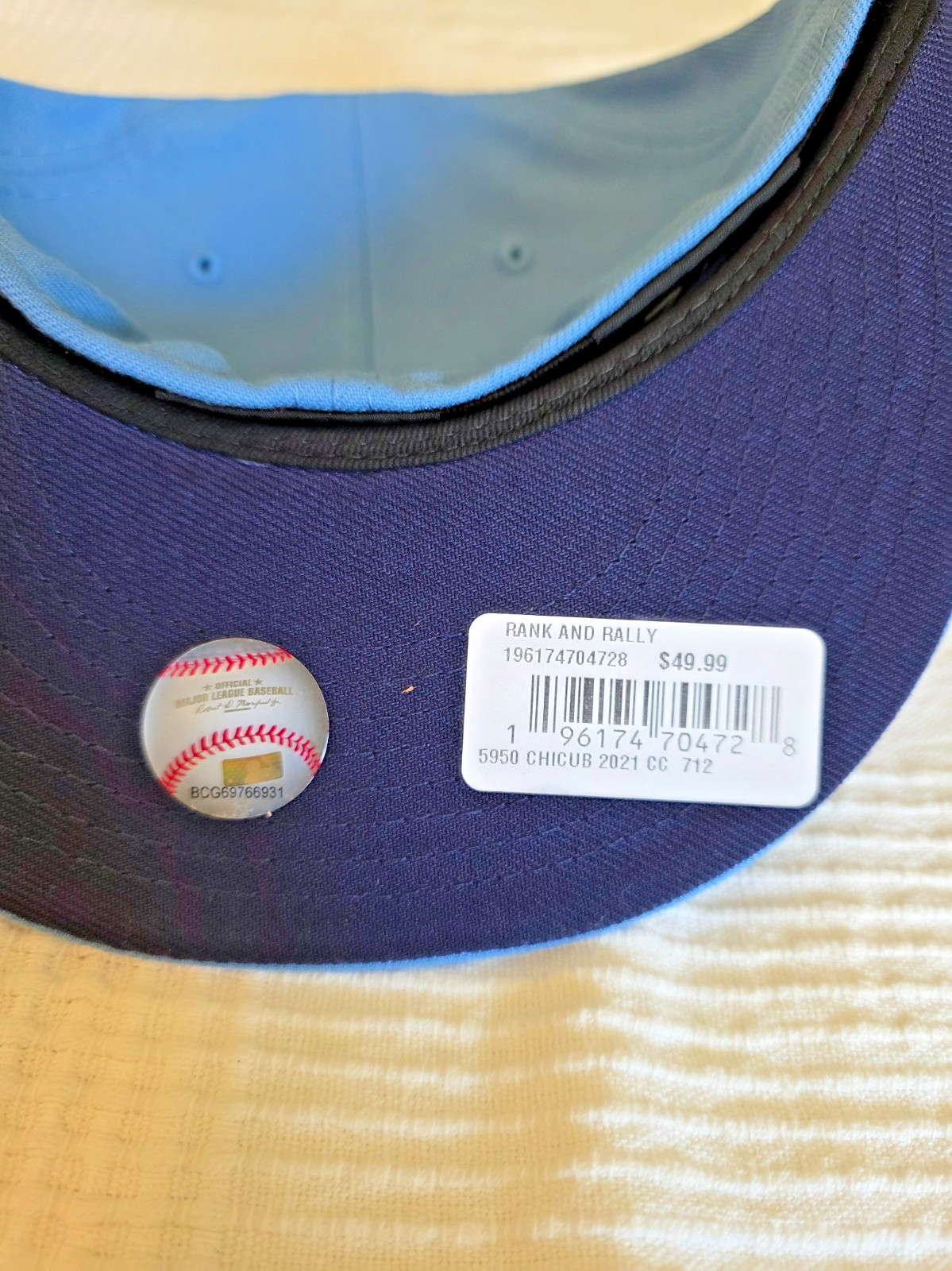 Men's New Era Light Blue Chicago Cubs City Connect 59FIFTY Fitted Hat 7.5"